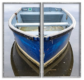 Diptych blue boat
