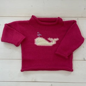 Sweater - Whale - Pink