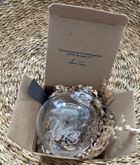 Custom Engraved 143 Glass Ornament