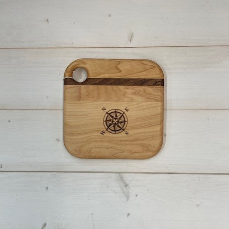Square Cheese Board-Compass Rose