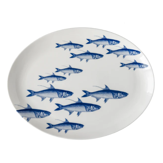 School of Fish Coupe Oval Platter