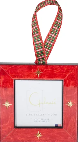 Ornament-Red Burl w/Gold Twinkling Star