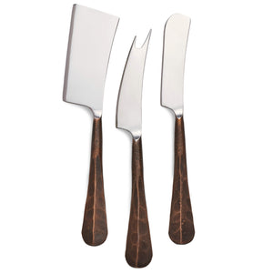 Woodbury Copper Cheese Knife Set