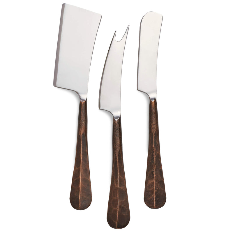 Woodbury Copper Cheese Knife Set