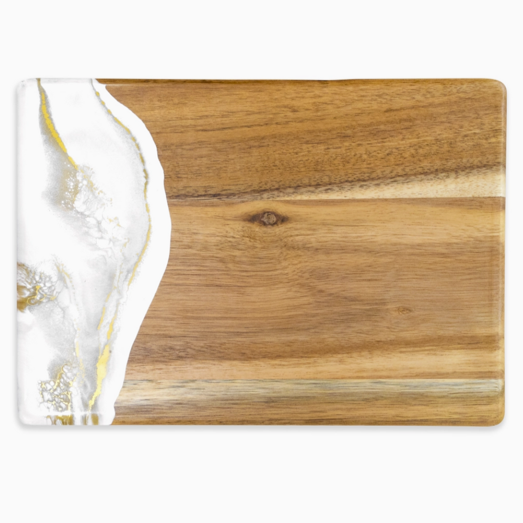 Acacia Board - 11” x 8” - Gold Quartz