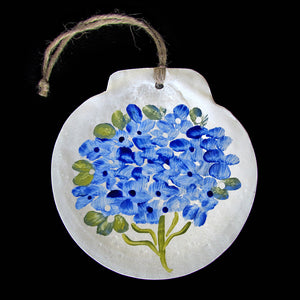 Scallop Shell Ornament-Hydrangea 2