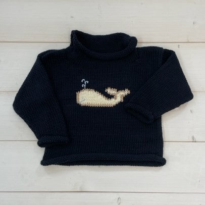 Sweater - Whale - Navy