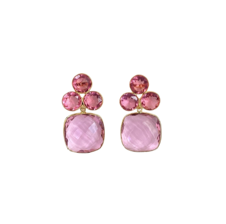 Jenessa Earrings - Pink