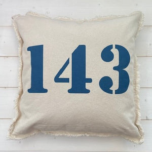 143 Square Pillow - Nautical Blue