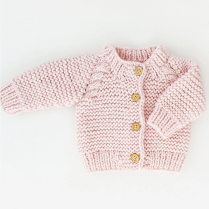 Garter Stitch Sweater - 0-6 M