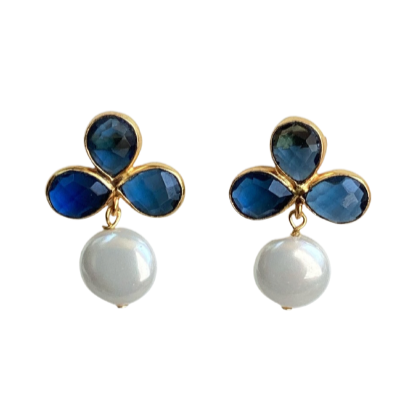 London Earrings - Sapphire Blue