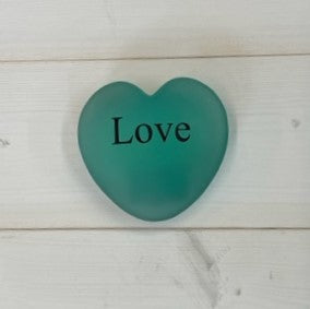 "Love" Sea Glass Stone - L