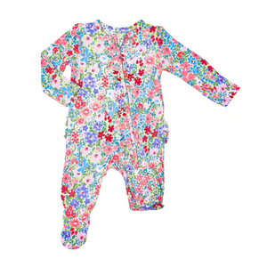 London Floral Ruffle Footie