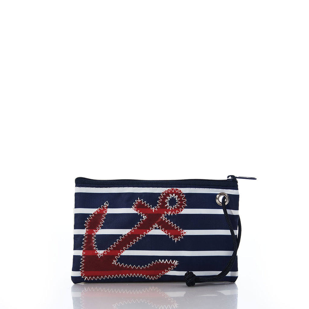 Wristlet -Red Anchor/Navy Stripe