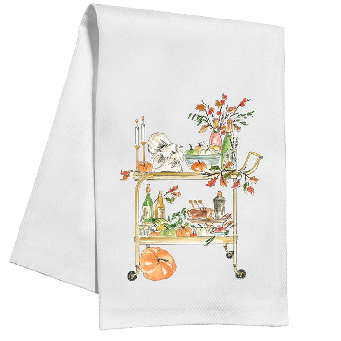Thanksgiving Bar Cart Tea Towel