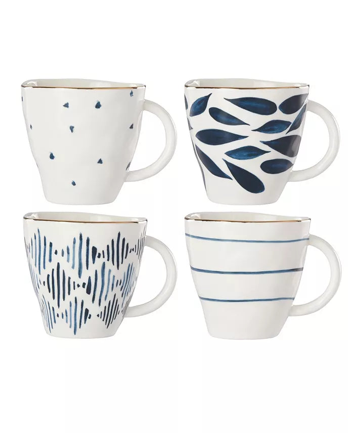 Blue Bay-Set of 4 Mugs