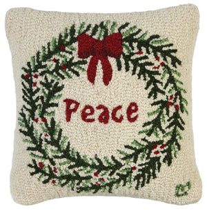Pillow - Peace Wreath-18 Sq