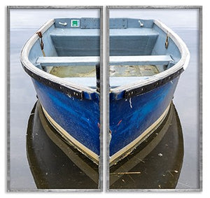 Diptych blue boat