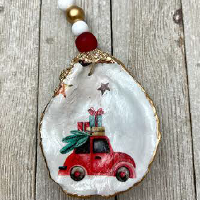 Oyster Ornament - Christmas Car