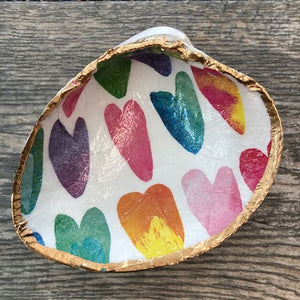 Shell Dish-Colored Hearts