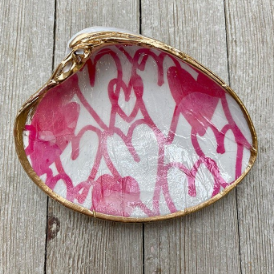 Clam Shell-Hot Pink Heart