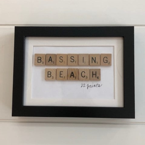 'Bassing Beach' Scrabble Frame