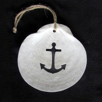 Scallop Shell Ornament-Anchor