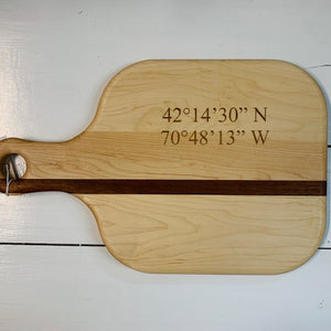 Large Handled Board-Lat/Long