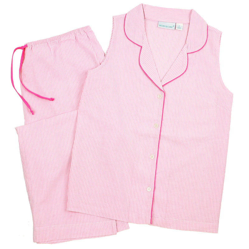 Pink Seersucker Pajamas