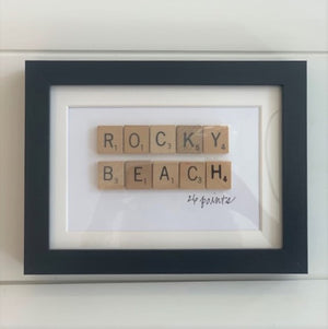 'Rocky Beach' Scrabble Frame