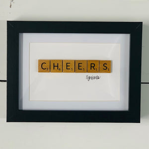 'Cheers' Scrabble Frame
