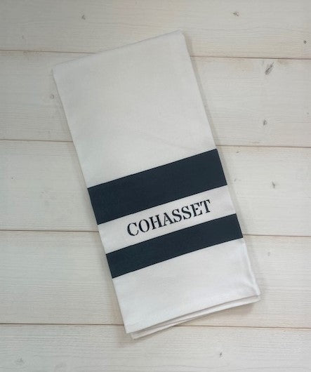Cohasset Navy Stripe Tea Towel