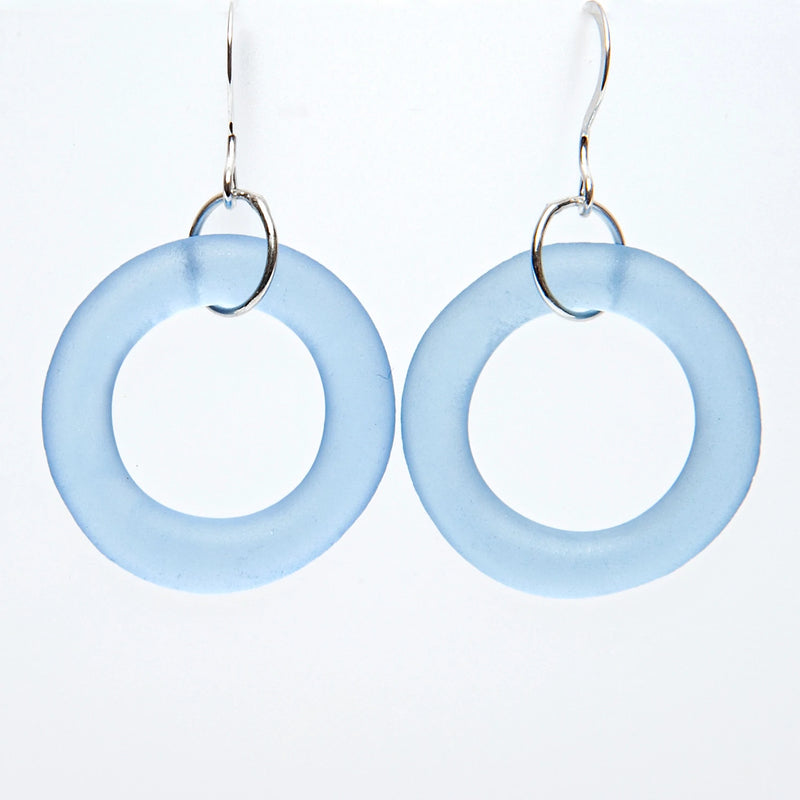 Earrings - Recycled Glass - Periwinkle