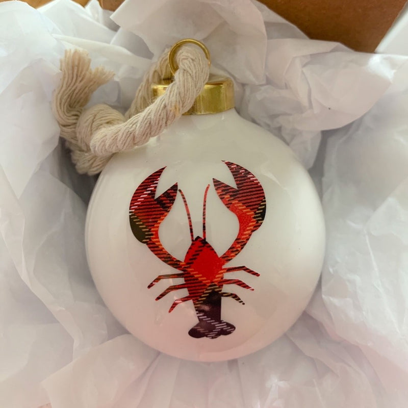 Tartan Lobster Ornament