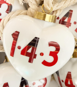 143 Tartan Heart Ornament