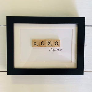 'XOXO' Scrabble Frame